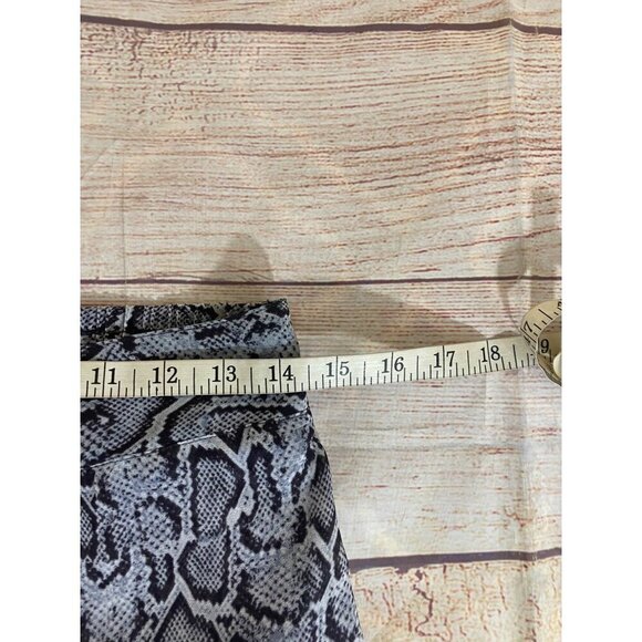 Vintage Y2K Cache Women's Grey Snake Print Sheer Chiffon Pants - 0 - Picture 9 of 11